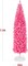 Pencil Artificial Christmas Tree with 300 2-in-1 White & Multicolor LED Lights & Sturdy Metal Base